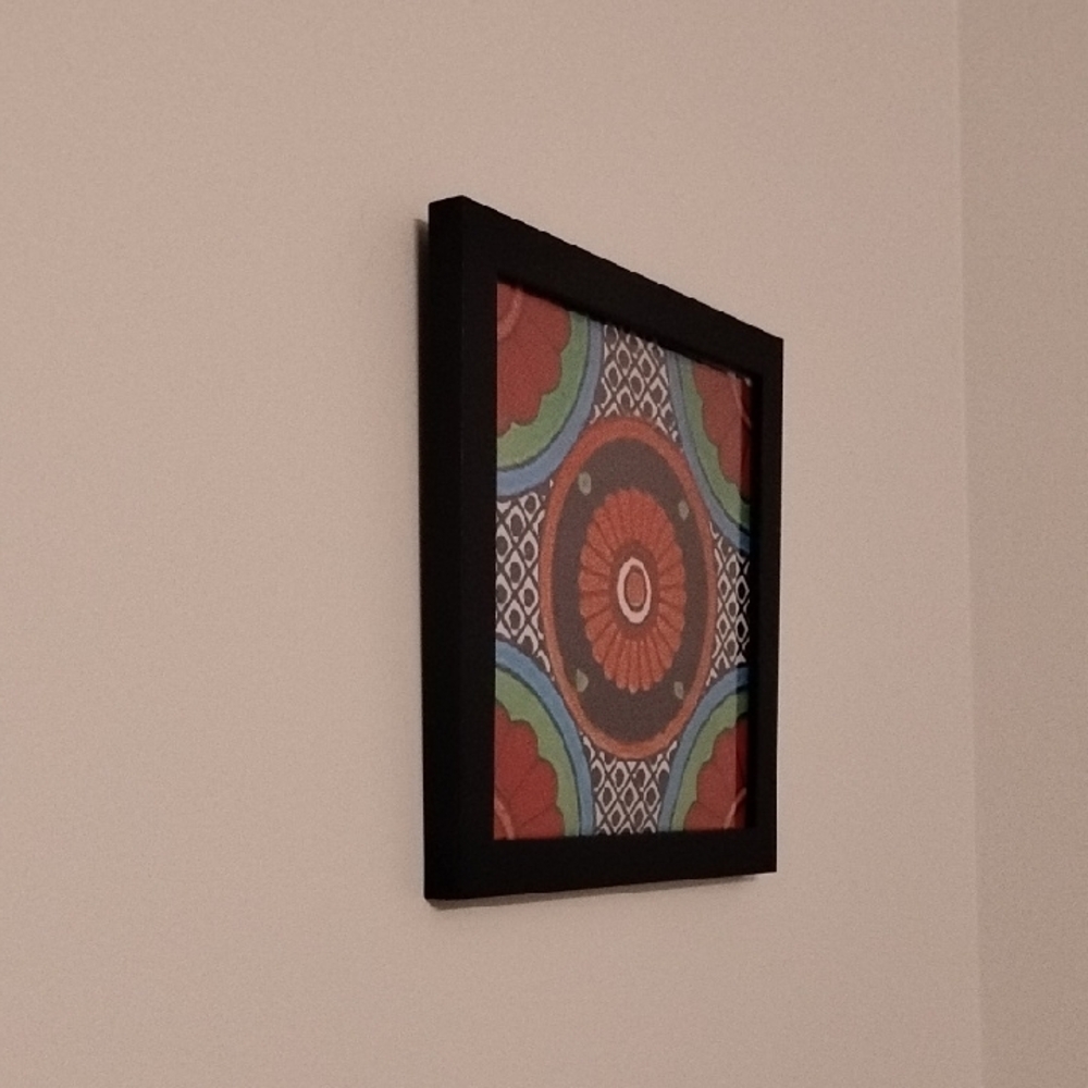 Colorful Geometric Wall Art in Black Frame - Picture 4 of 8